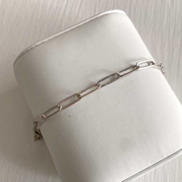 Mia Fiore Italian Sterling Silver Paperclip Chain Bracelet WITH Box Trendy Boho - Picture 1 of 16
